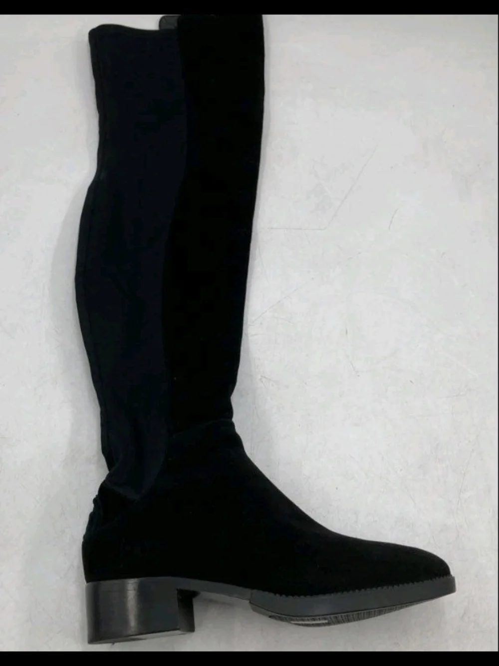 TORY BURCH Caitlin Black Leather Suede Stretch Over The Knee Riding Boots Sz 8